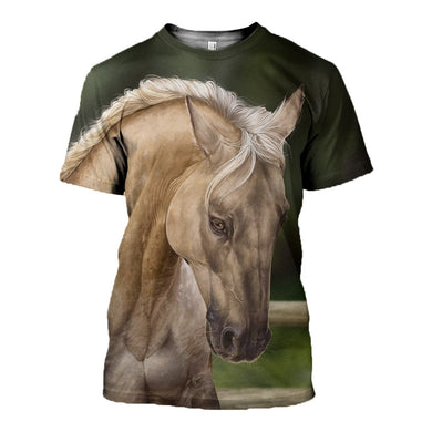 3D Printed Horse T Shirt Long sleeve Hoodie DT240504