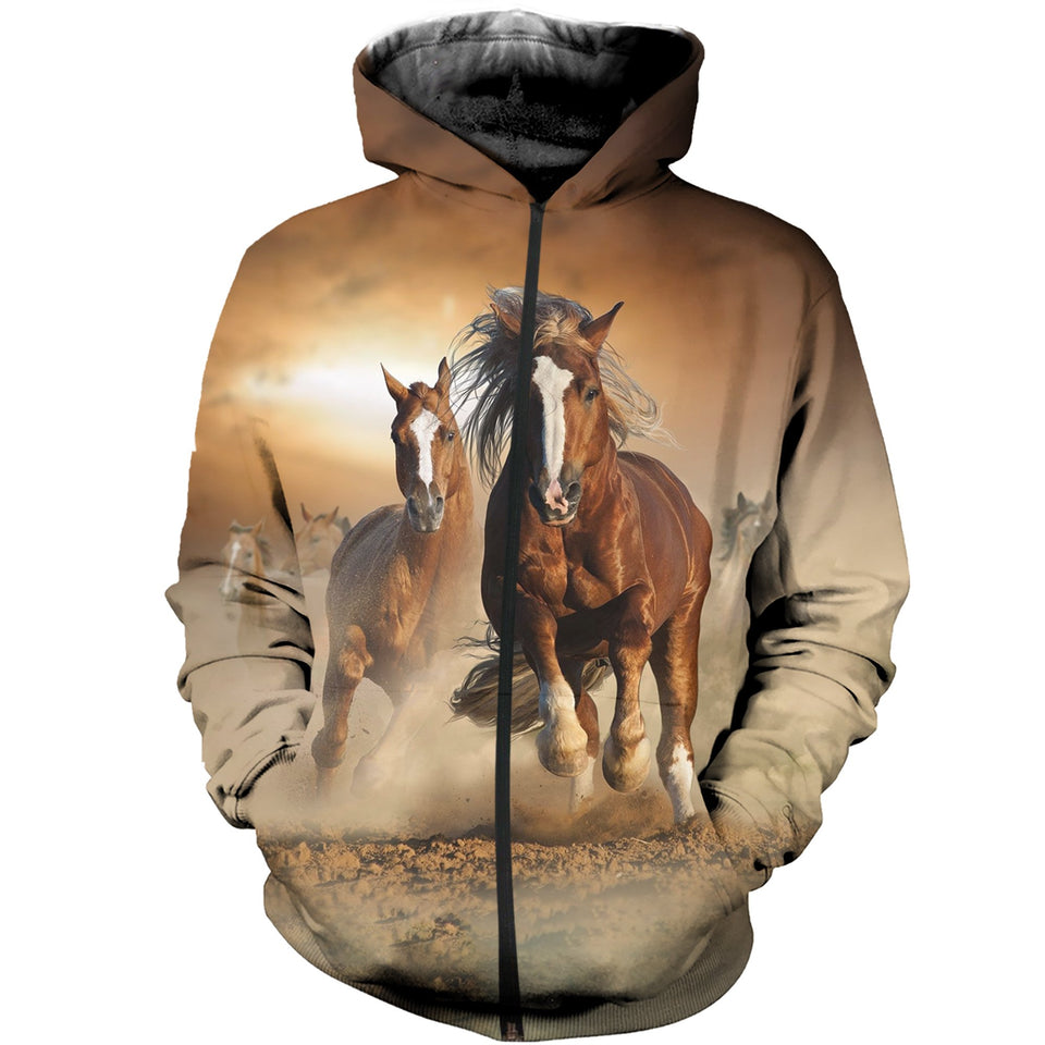 3D printed Horses Tops T-shirt Hoodie DT290606