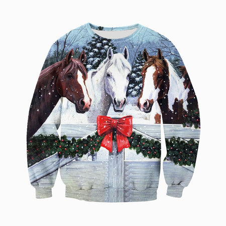 3D Printed Christmas With Horses Tops DT121013