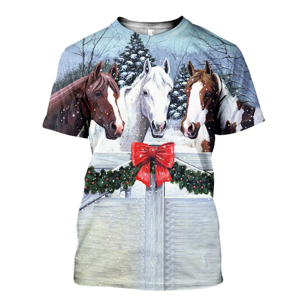 3D Printed Christmas With Horses Tops DT121013