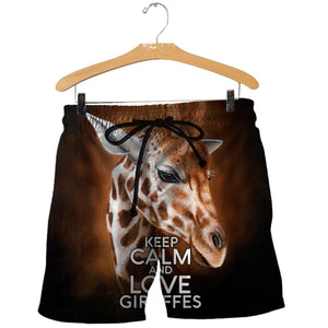 3D Printed Keep Calm and Love Giraffes Tops HD311001