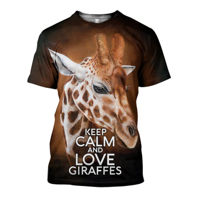 3D Printed Keep Calm and Love Giraffes Tops HD311001