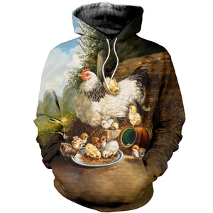 3D printed Chickens T-shirt Hoodie DT250701
