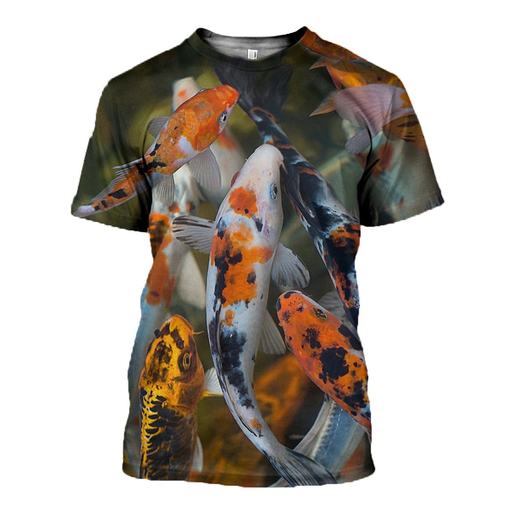 3D Printed Koi T Shirt Long sleeve Hoodie DT060614