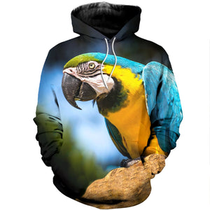 3D Printed Macaw T Shirt Long sleeve Hoodie DT270602