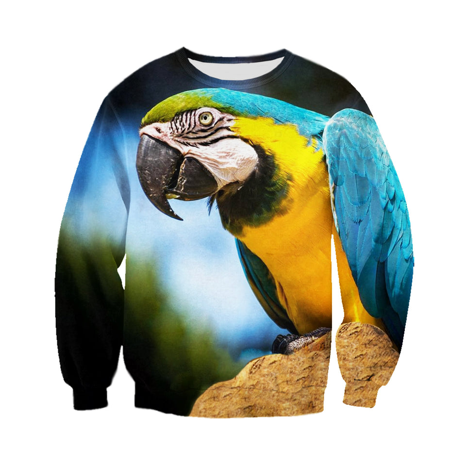 3D Printed Macaw T Shirt Long sleeve Hoodie DT270602