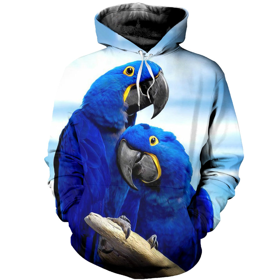 3D Printed Macaw Parrot T Shirt Long sleeve Hoodie DT140501