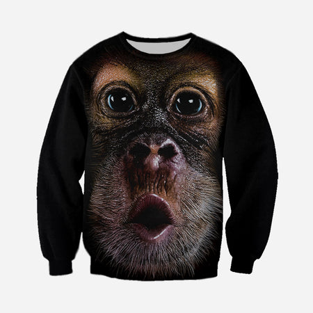 3D Printed Monkey T Shirt Long sleeve Hoodie DT150502