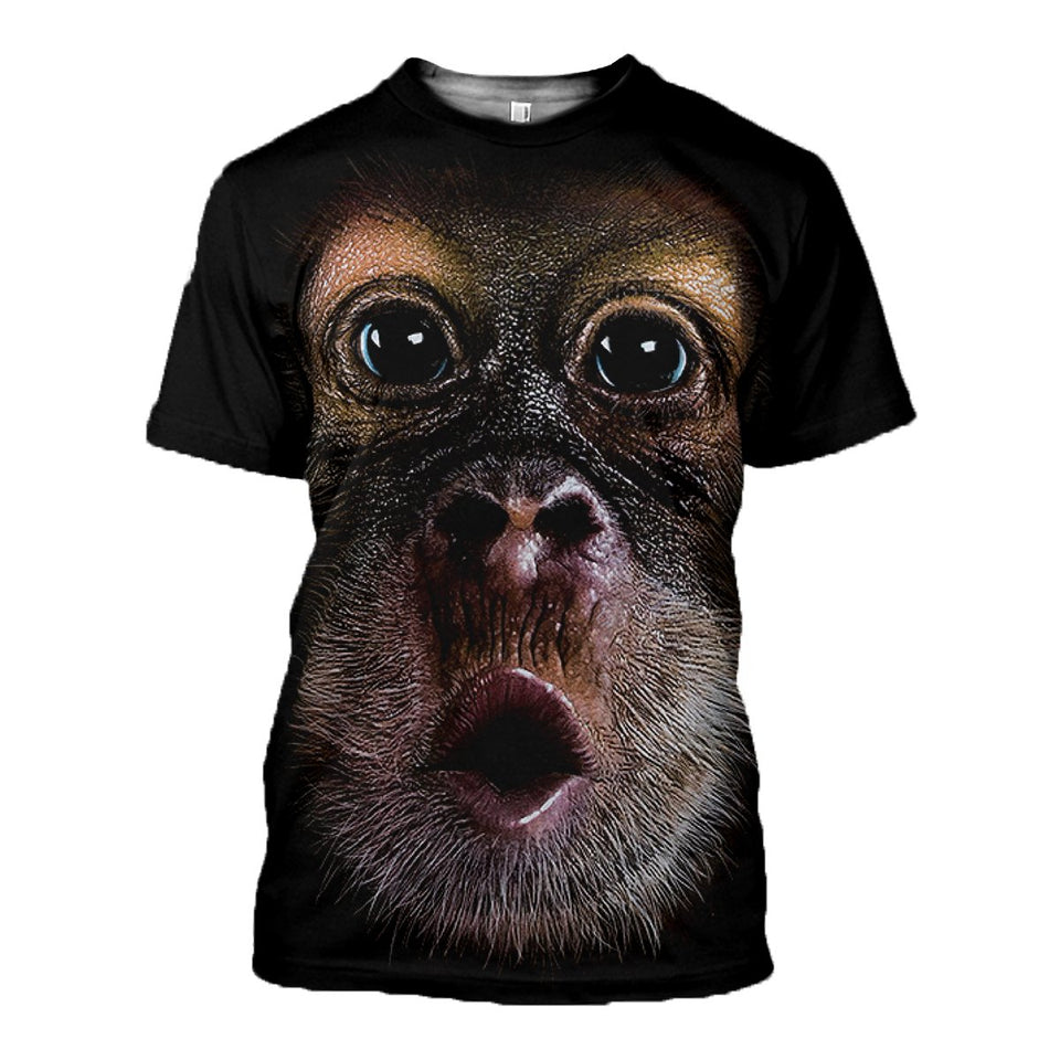 3D Printed Monkey T Shirt Long sleeve Hoodie DT150502