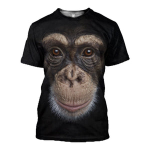 3D Printed Monkey T Shirt Long sleeve Hoodie DT240508