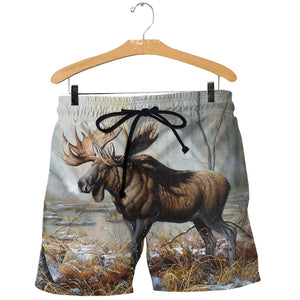 3D All Over Printed Moose Shirts And Shorts DT051104