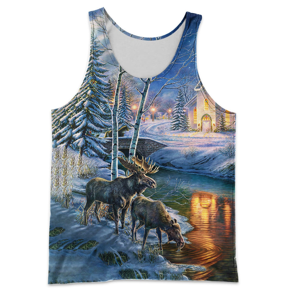 3D All Over Printed Moose Shirts And Shorts DT301006