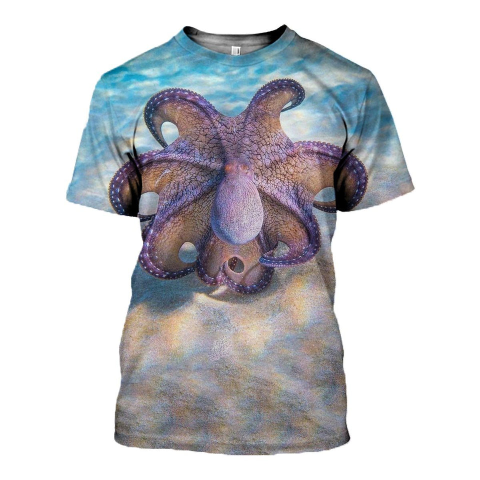 3D Printed Octopus T Shirt Long sleeve Hoodie DT130602