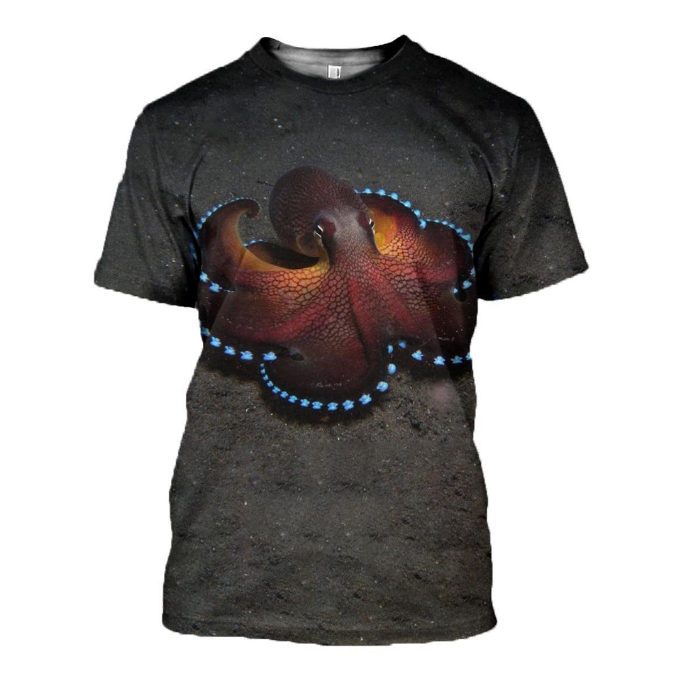 3D Printed Octopus T Shirt Long sleeve Hoodie DT130604