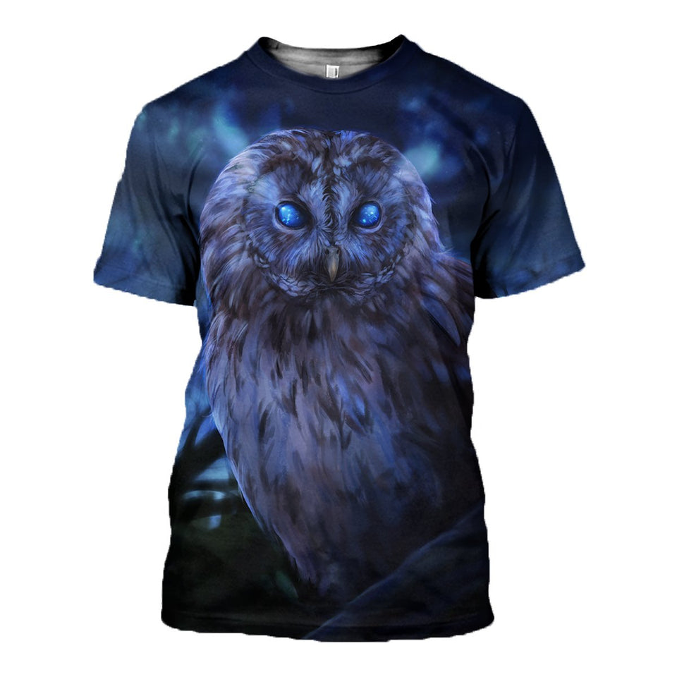 3D Printed Owl T shirt Hoodie DT110511