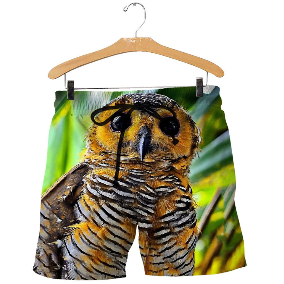 3D All Over Printed Owl Shirts And Shorts DT011103