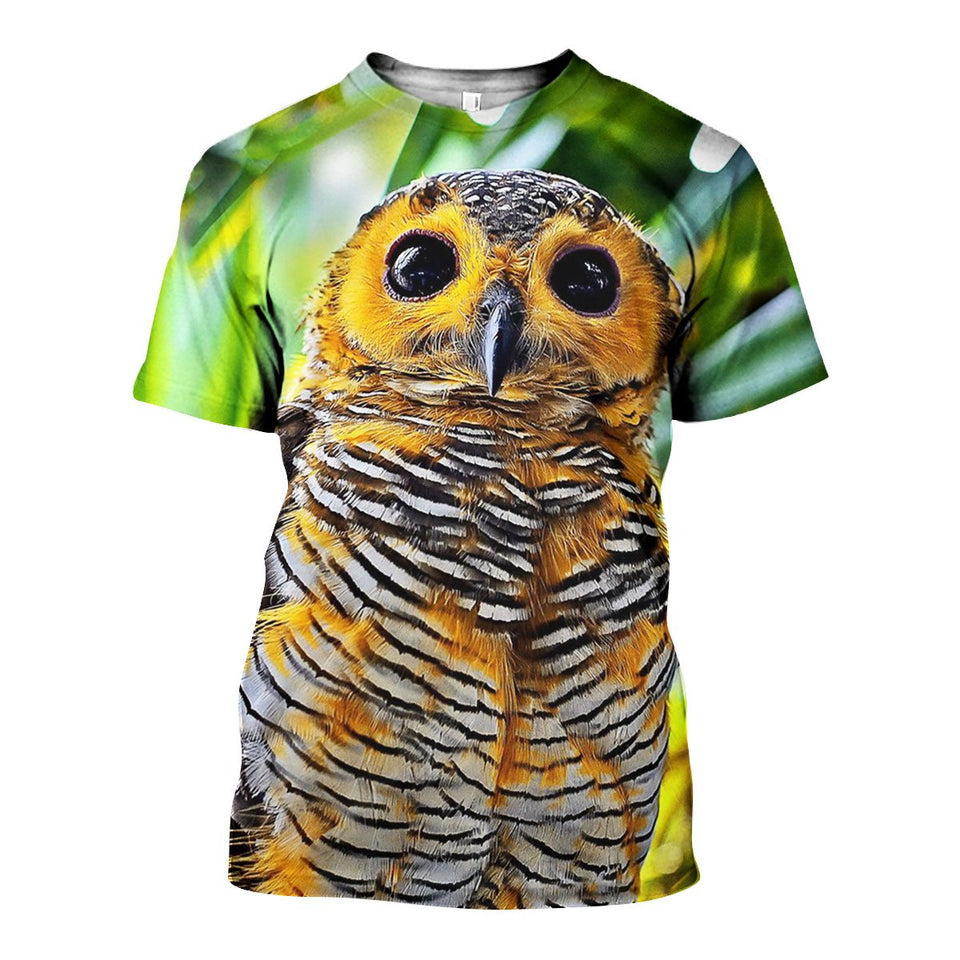 3D All Over Printed Owl Shirts And Shorts DT011103