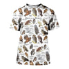 3D All Over Printed Owls Shirts And Shorts DT071102