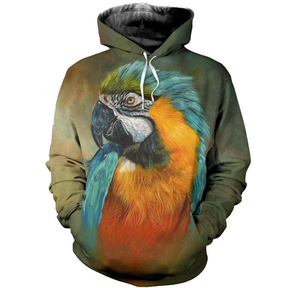 3D Printed Parrot T shirt Hoodie DT110503