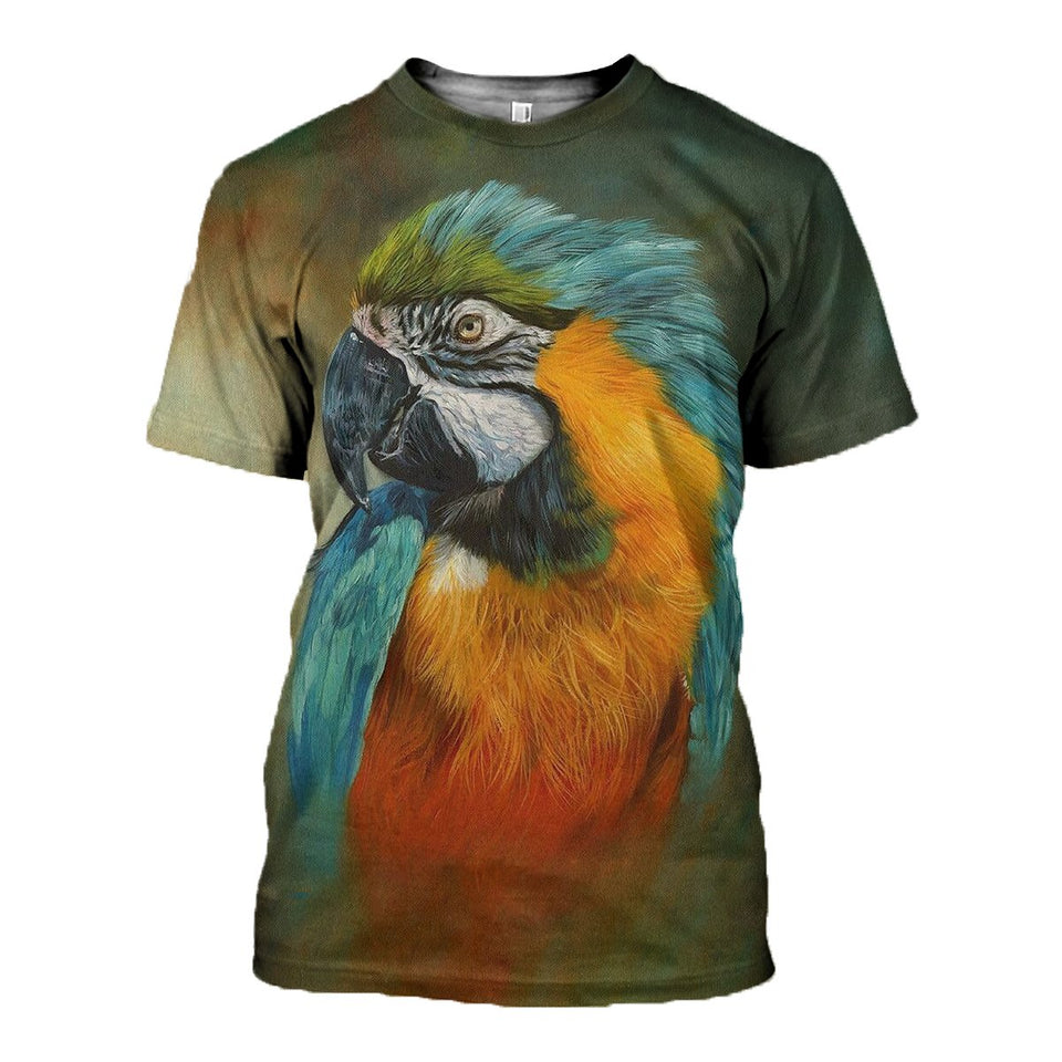 3D Printed Parrot T shirt Hoodie DT110503