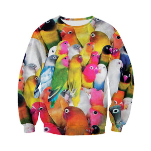 3D Printed Parrot T Shirt Long sleeve Hoodie DT070603