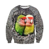 3D Printed Parrot T Shirt Long sleeve Hoodie DT070602