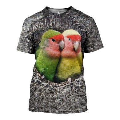3D Printed Parrot T Shirt Long sleeve Hoodie DT070602