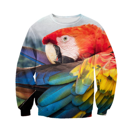 3D Printed Parrot T Shirt Long sleeve Hoodie DT270603