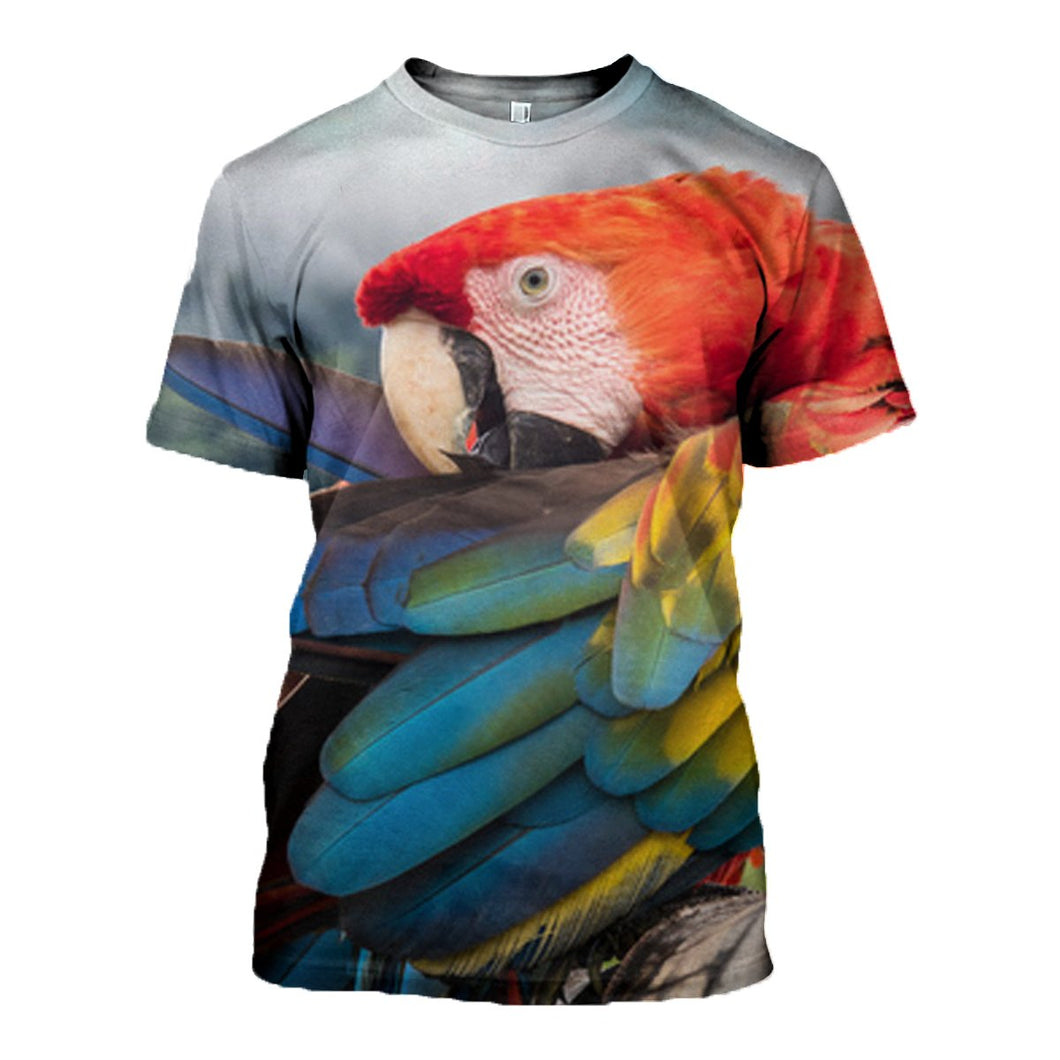 3D Printed Parrot T Shirt Long sleeve Hoodie DT270603