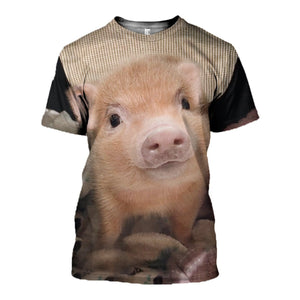 3D Printed Pig T Shirt Long sleeve Hoodie DT220507