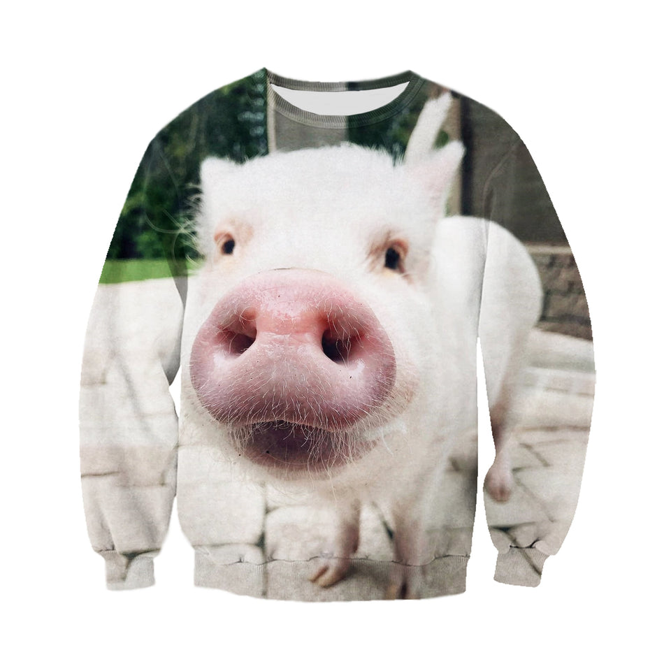 3D Printed Pig T Shirt Long sleeve Hoodie DT220504