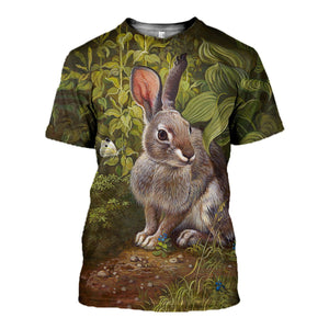 3D printed Rabbit T-shirt Hoodie DT220706