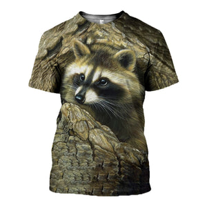 3D Printed Raccoon Hoodie T-shirt DT110508
