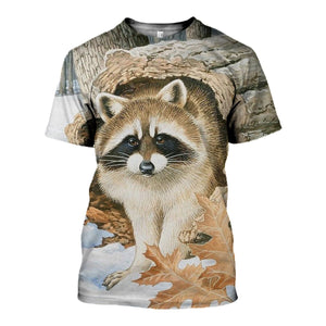 3D Printed Raccoon Hoodie T-shirt DT110512