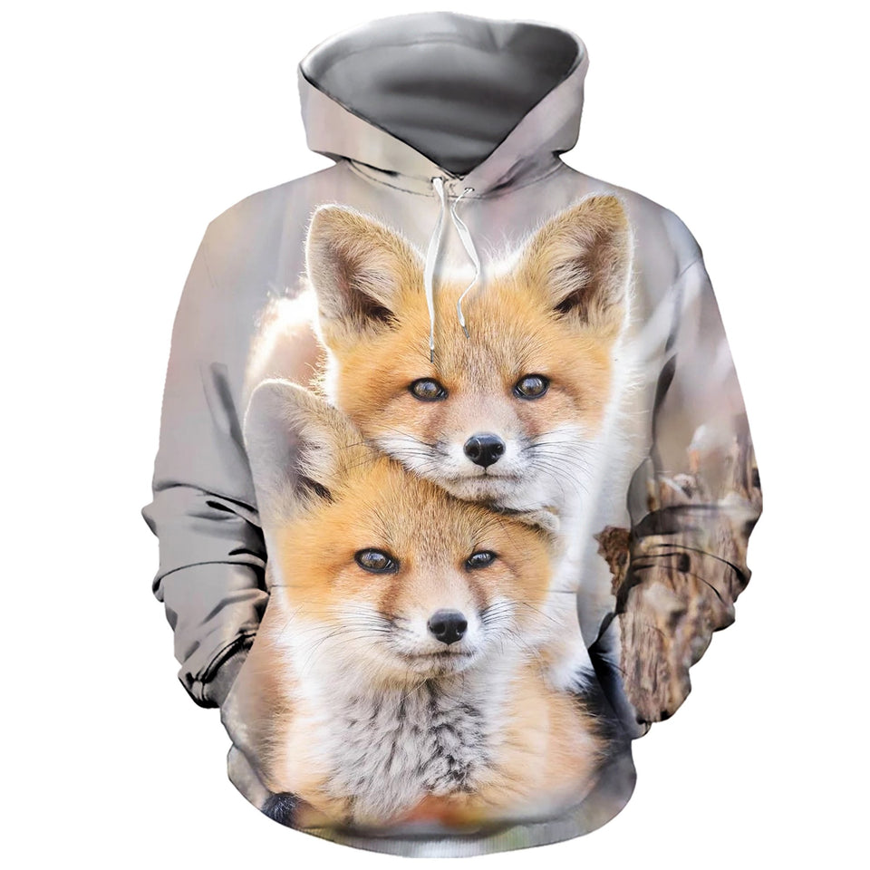 3D Printed Fox Hoodie T-shirt DT050503