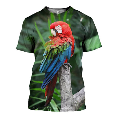 3D Printed Parrot Hoodie T-shirt DT040502