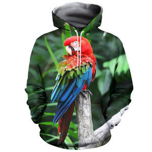 3D Printed Parrot Hoodie T-shirt DT040502
