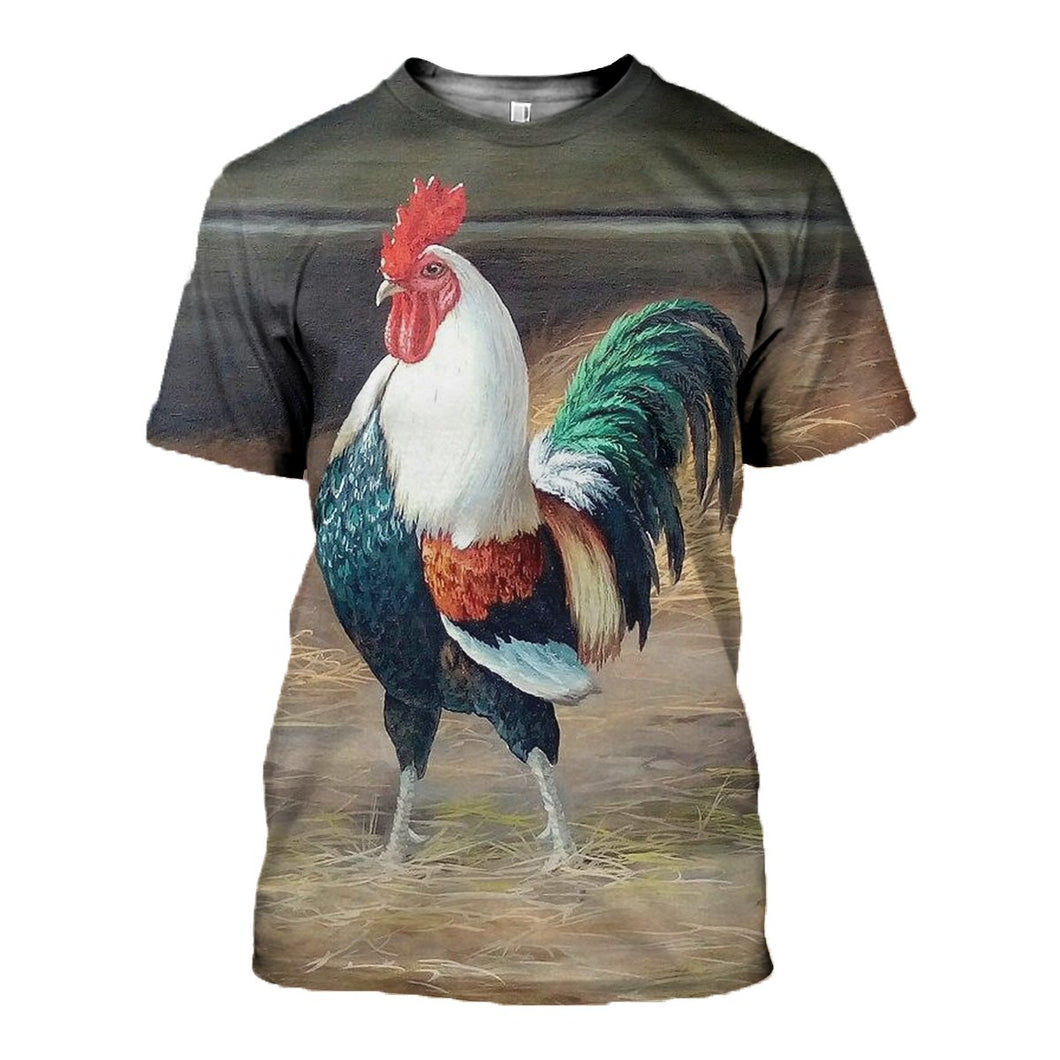 3D Printed Rooster T shirt Hoodie  DT110509