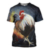 3D Printed Rooster Hoodie T-shirt DT070506