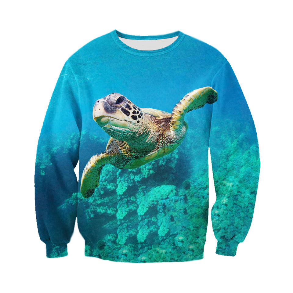 3D Printed Sea Turtle T Shirt Long sleeve Hoodie DT060618