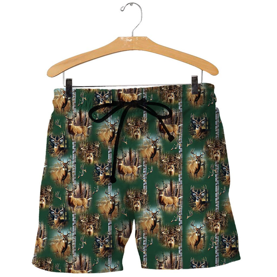 3D All Over Printed Deer Camo Shirts And Shorts DT051103