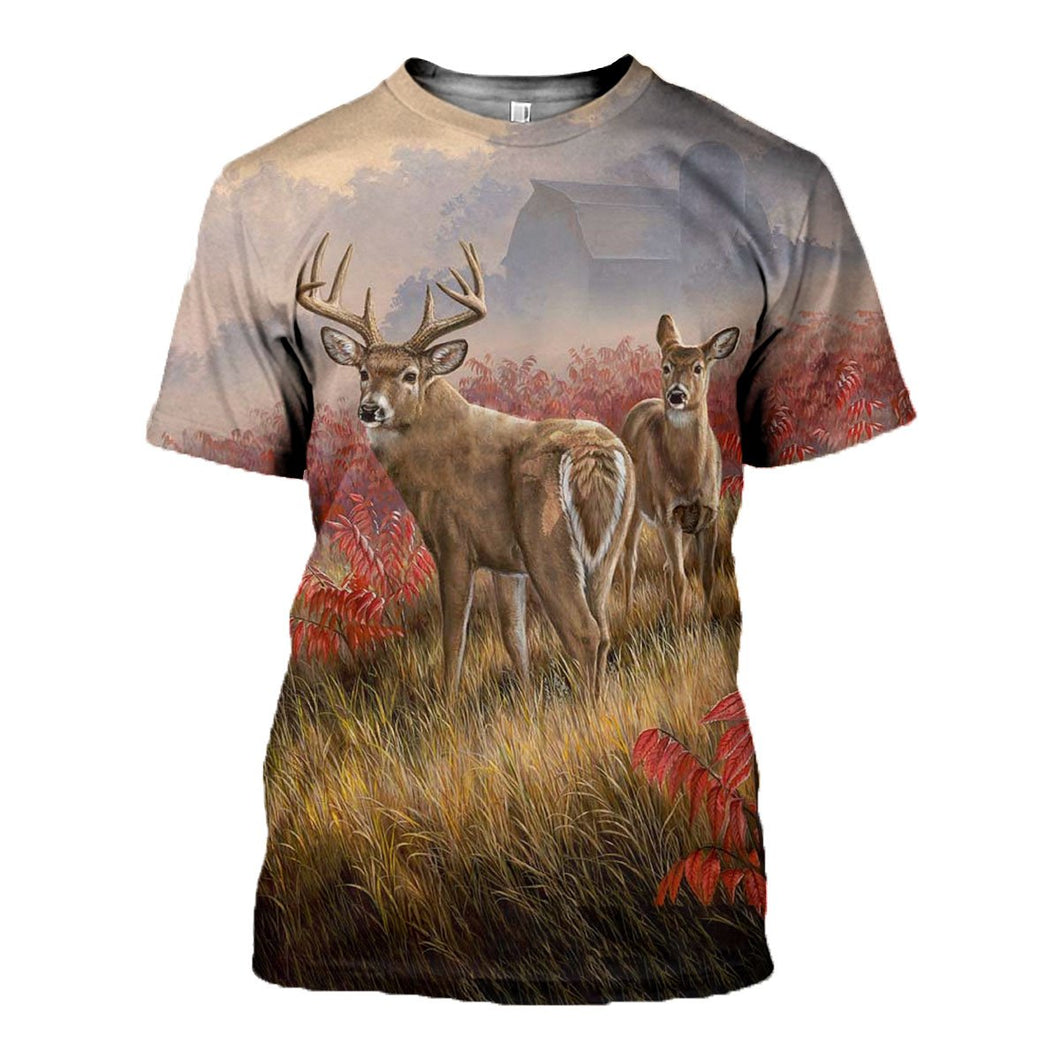 3D printed Whitetail Deer T-shirt Hoodie DT250702