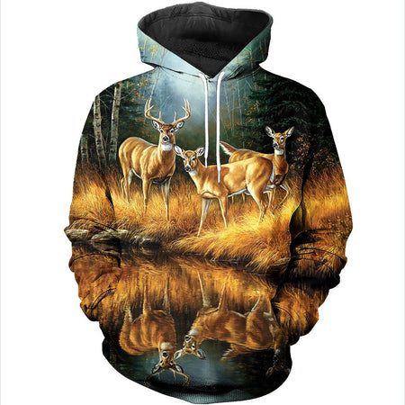 3D All Over Printed Whitetail Deer Shirts And Shorts DT301004