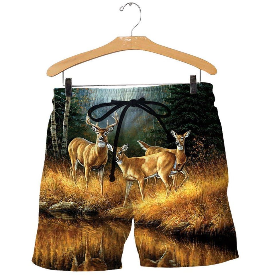 3D All Over Printed Whitetail Deer Shirts And Shorts DT301004