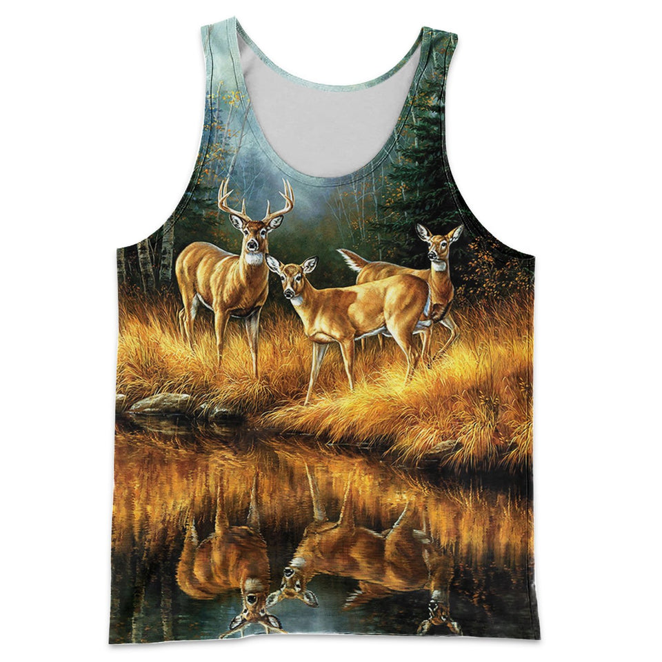 3D All Over Printed Whitetail Deer Shirts And Shorts DT301004