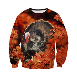 3D Printed Wild Turkey T Shirt Long sleeve Hoodie DT310505