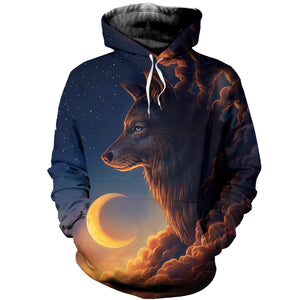 3D Printed Wolf T shirt Hoodie DT110510
