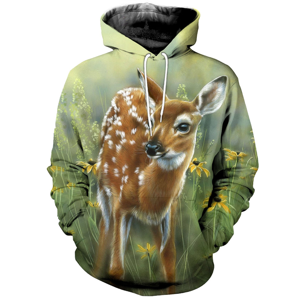 3D Printed Deer Baby Hoodie T-shirt DT270520