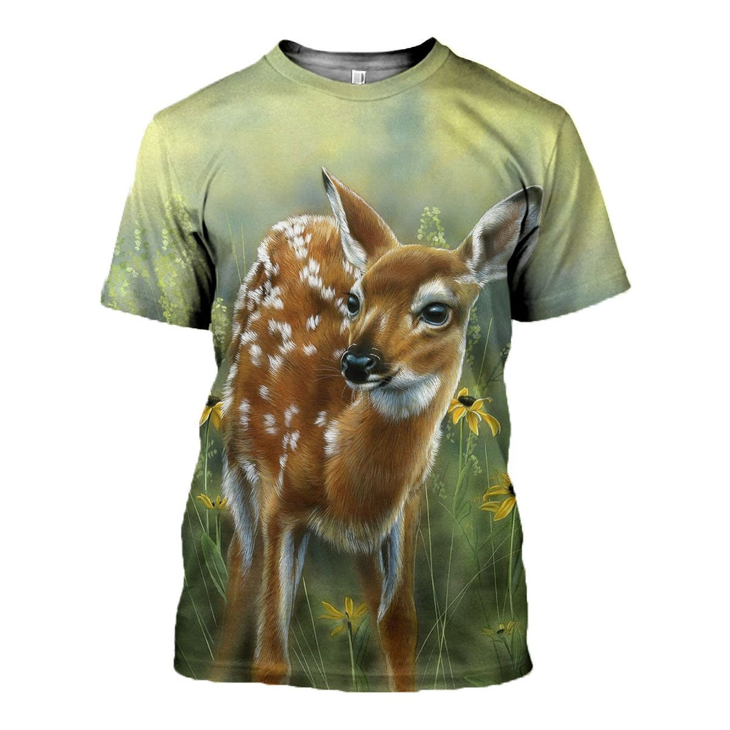 3D Printed Deer Baby Hoodie T-shirt DT270520