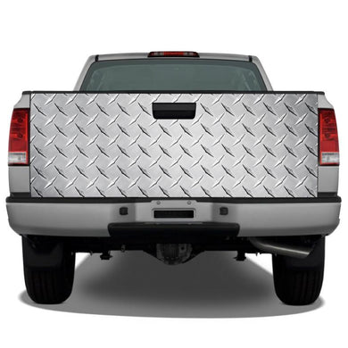 Diamond Plate (silver) Tailgate Wrap Tailgate Wrap Sticker Decals For Trucks